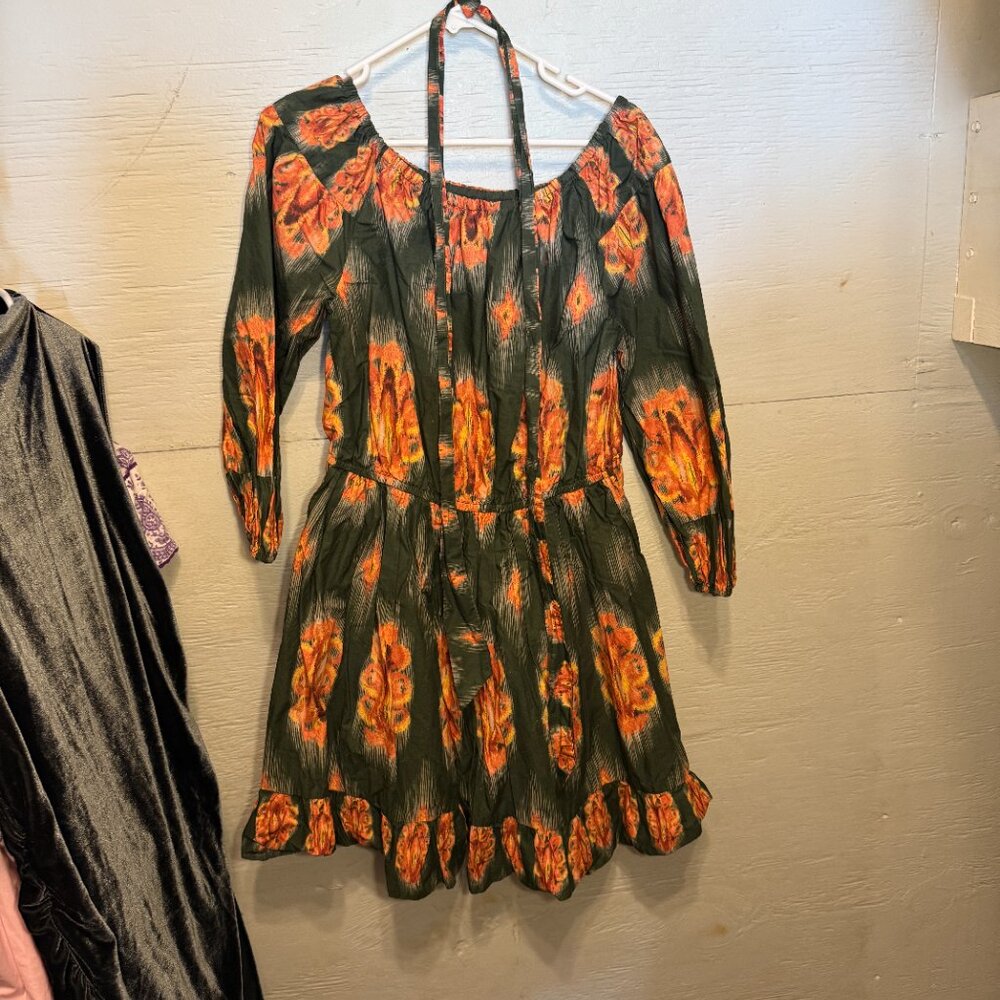 A Loves A patterned dress
